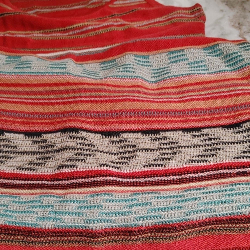 Peruvian Connection Cotton Knit Sleeveless Dress in Rust - Picture 13 of 16